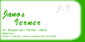 janos verner business card