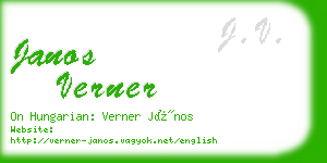 janos verner business card